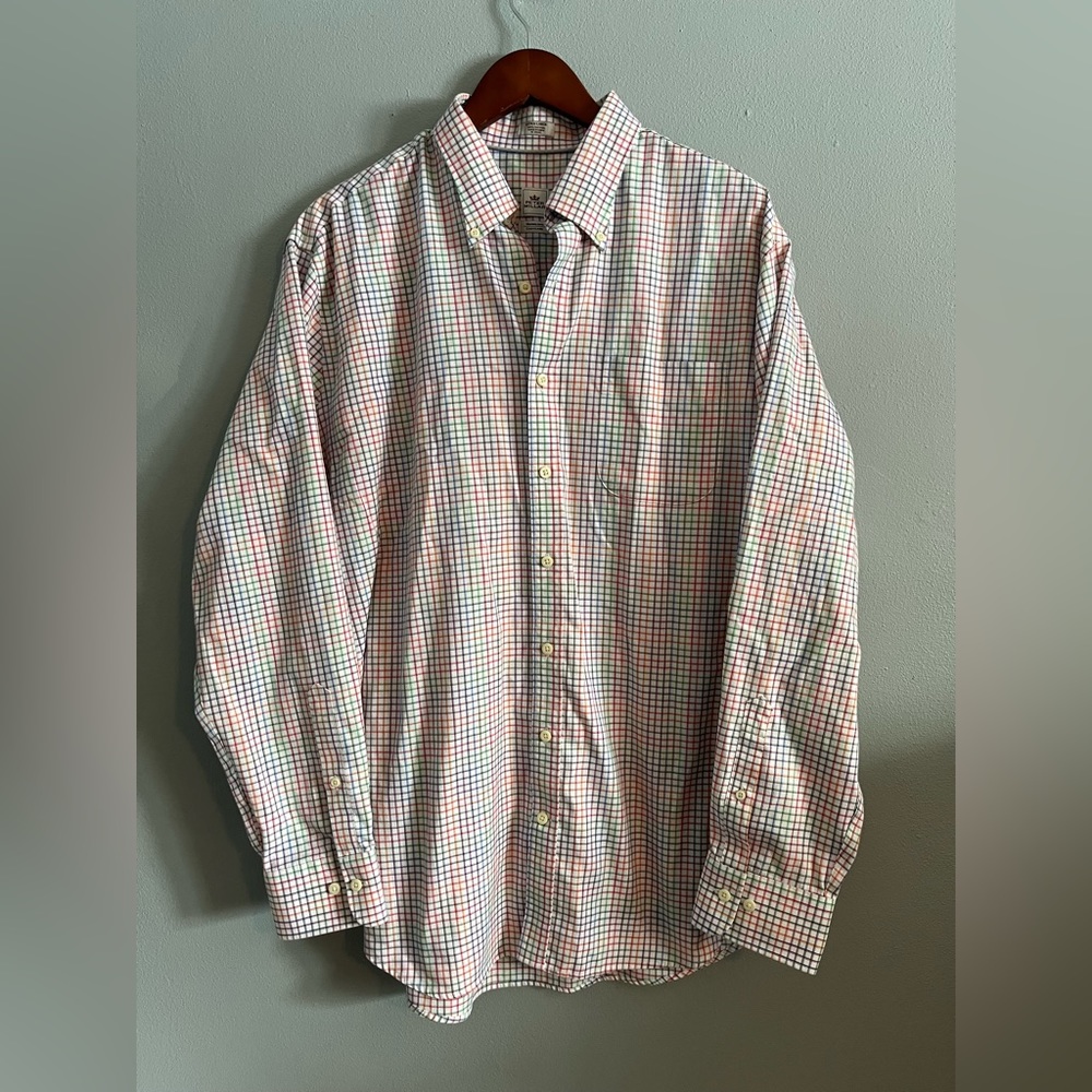 Peter Millar easy are rainbow colored button down (xl)